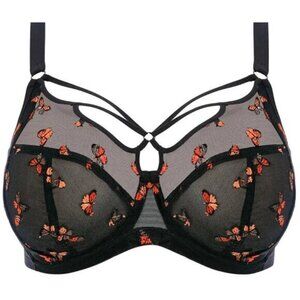 New Elomi 4353BFL Sachi  Plunge Bra Black Confetti Size 36K US New
